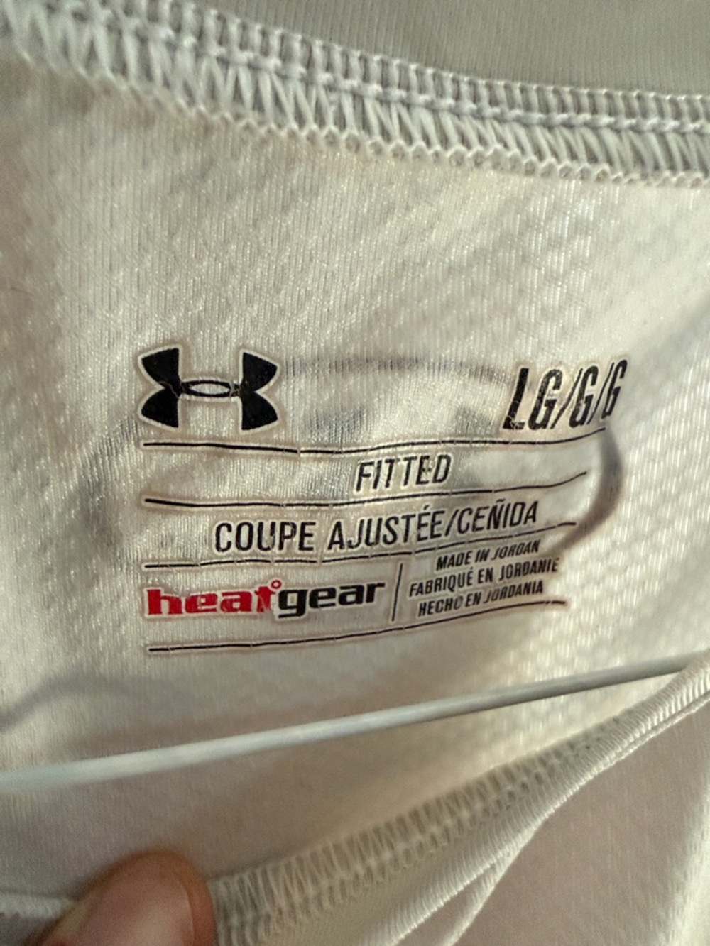 Under Armour White Sleeveless Workout Tank with Gray Accents - Picture 2 of 3